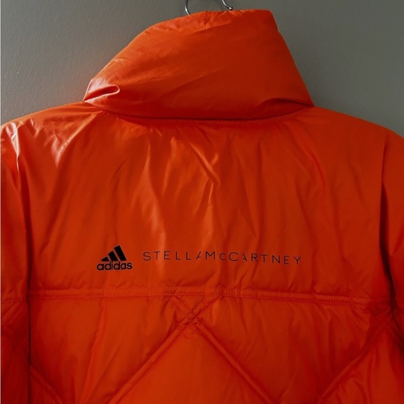 Adidas by Stella McCartney NWT Convertible Quilted Puffer Jacket Vest Orange XS - Picture 16 of 16